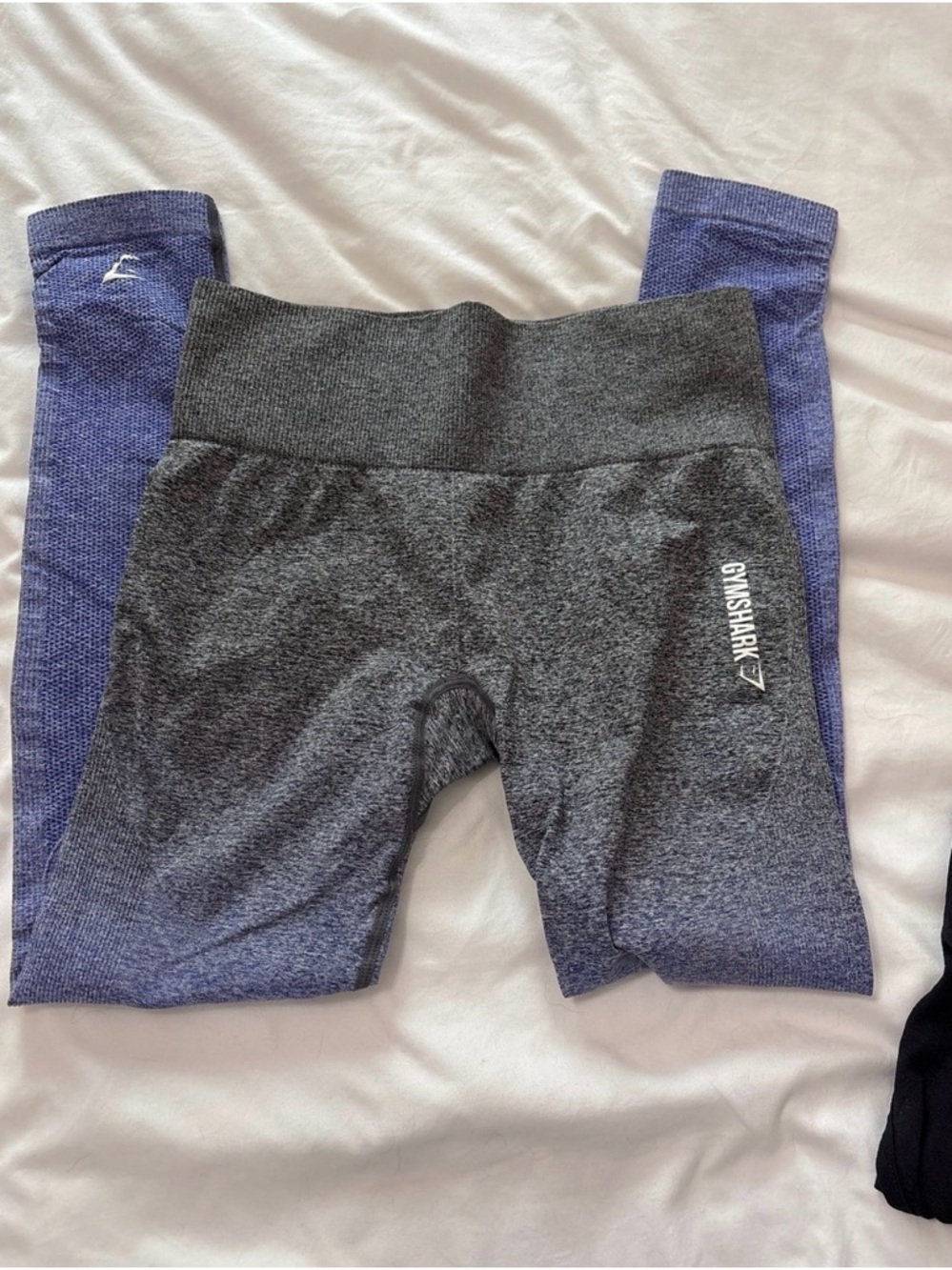 Gymshark Black Racerback Tank with Gray-to-Blue Ombre Leggings - Picture 2 of 3